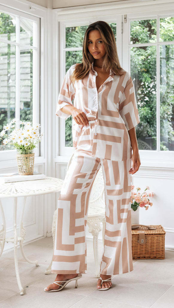 Livia Wide Leg Two Piece Pant Set