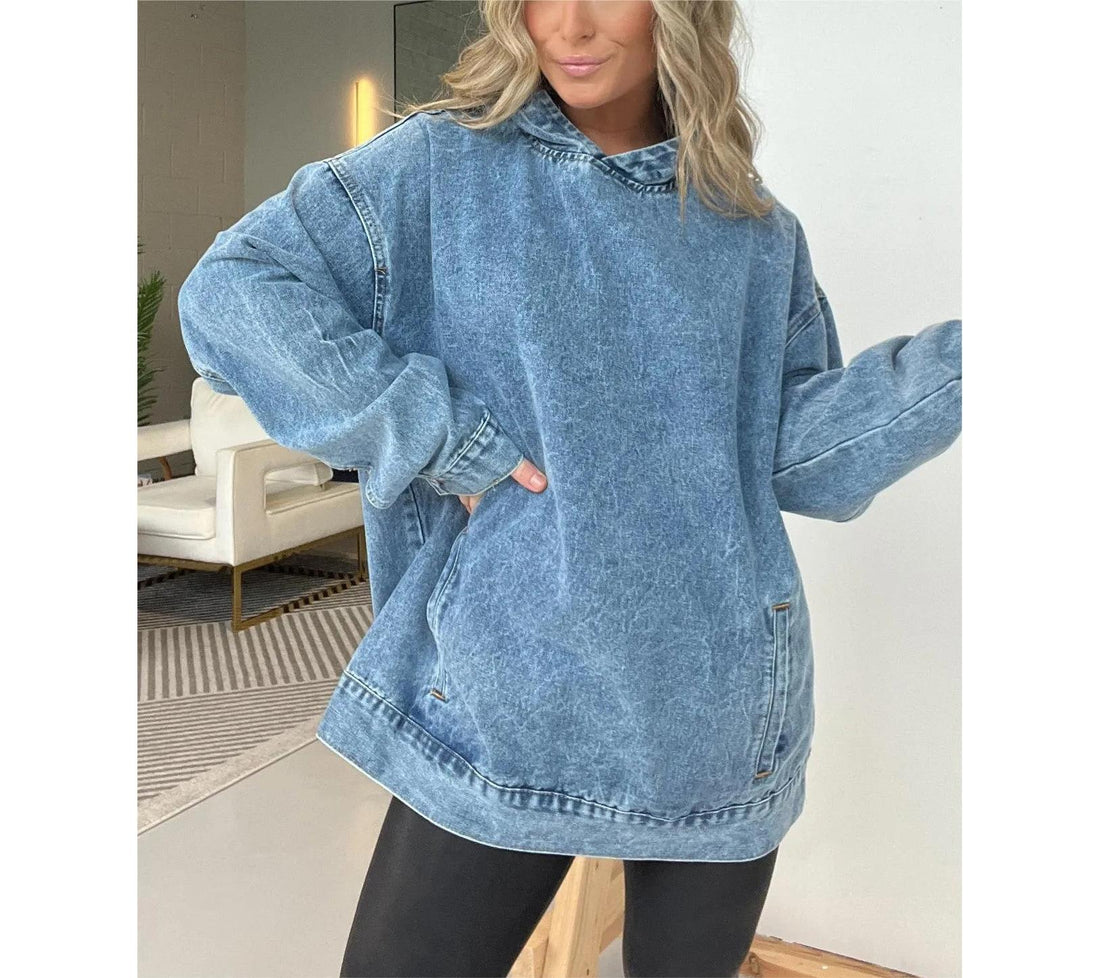 Savanah Denim Hooded Pullover