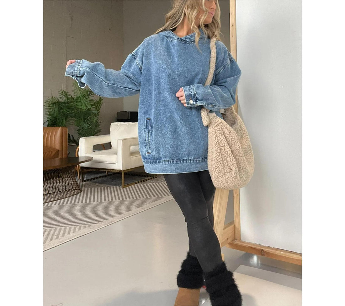 Savanah Denim Hooded Pullover