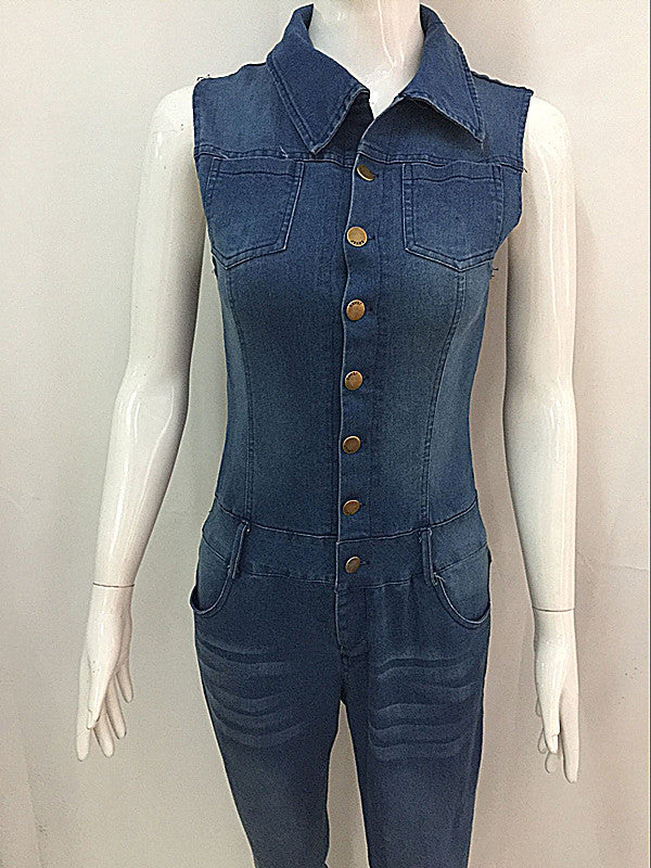 Sarah Denim Jean Jumpsuit