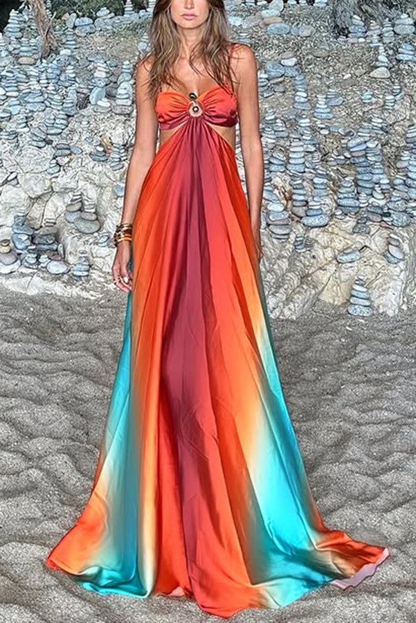 Alexa Gradient Color Beach Dress