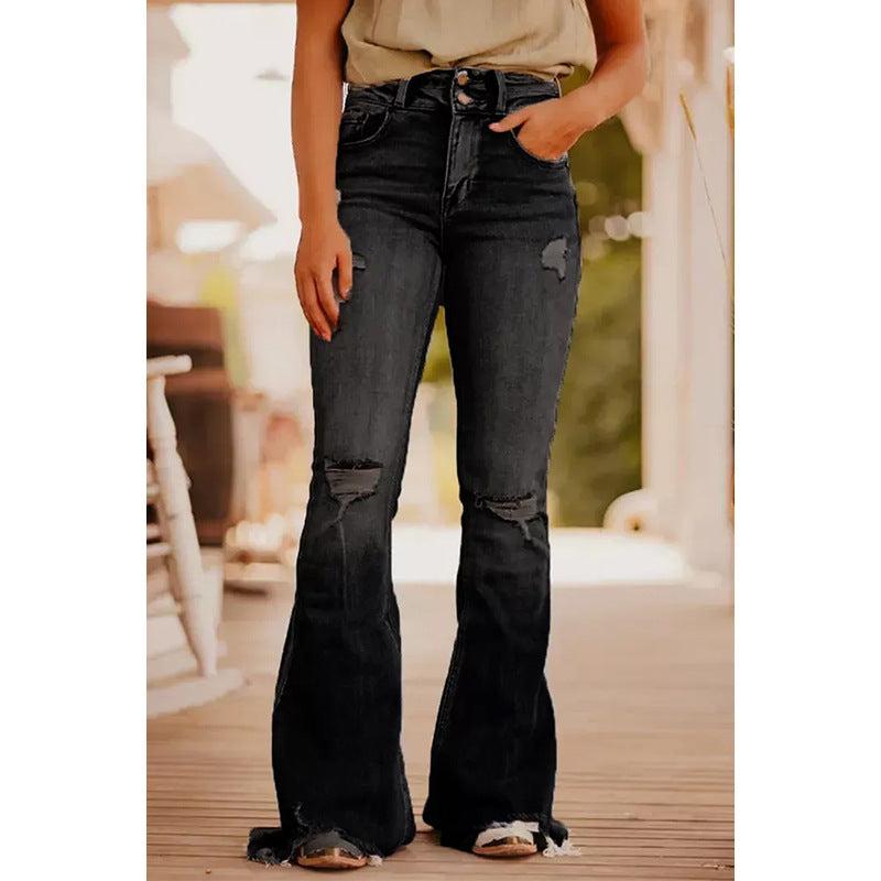 Stella Flared Washed-Out Jeans