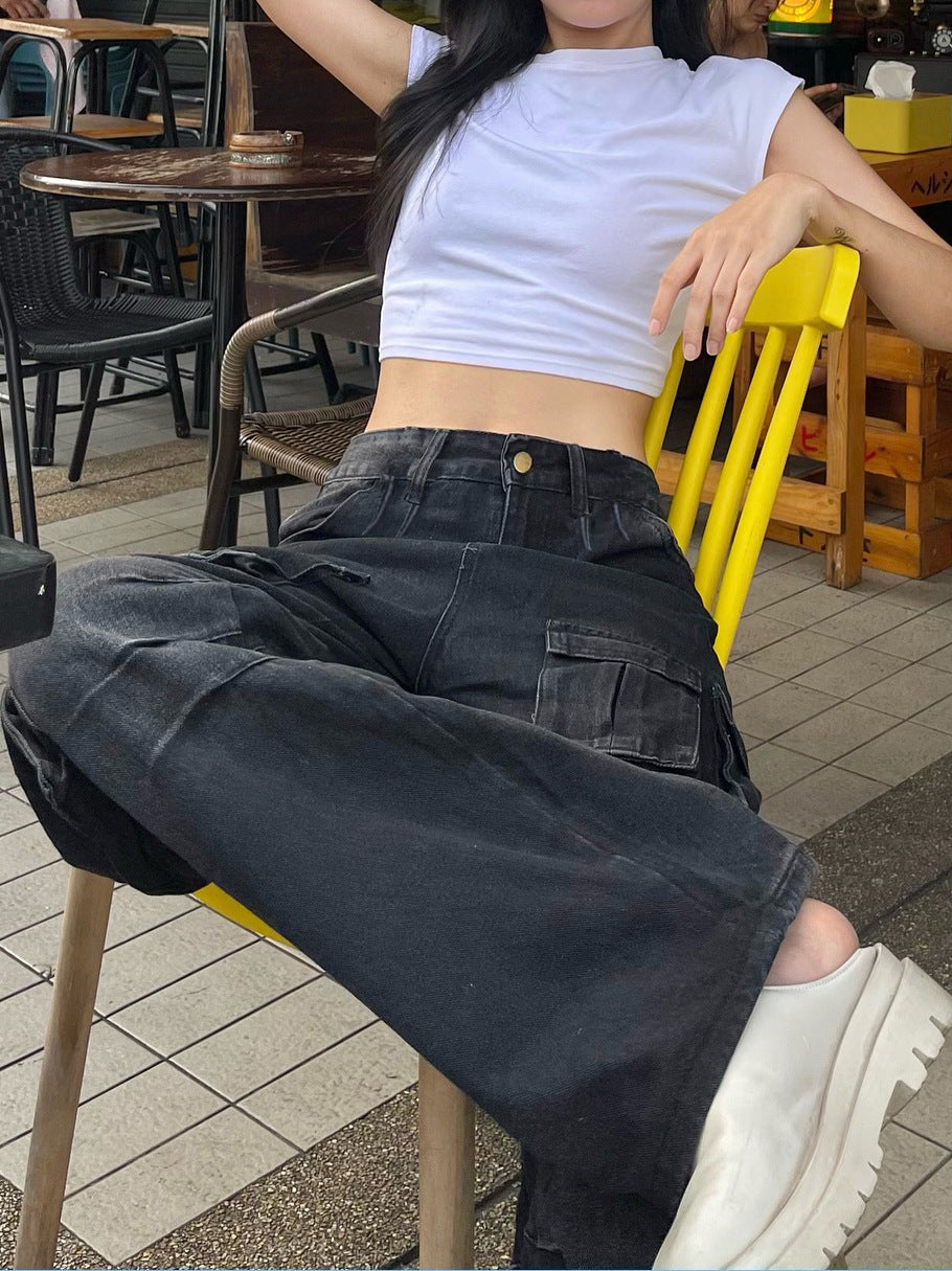 ELC Stevie Wide Leg Cargo Jeans