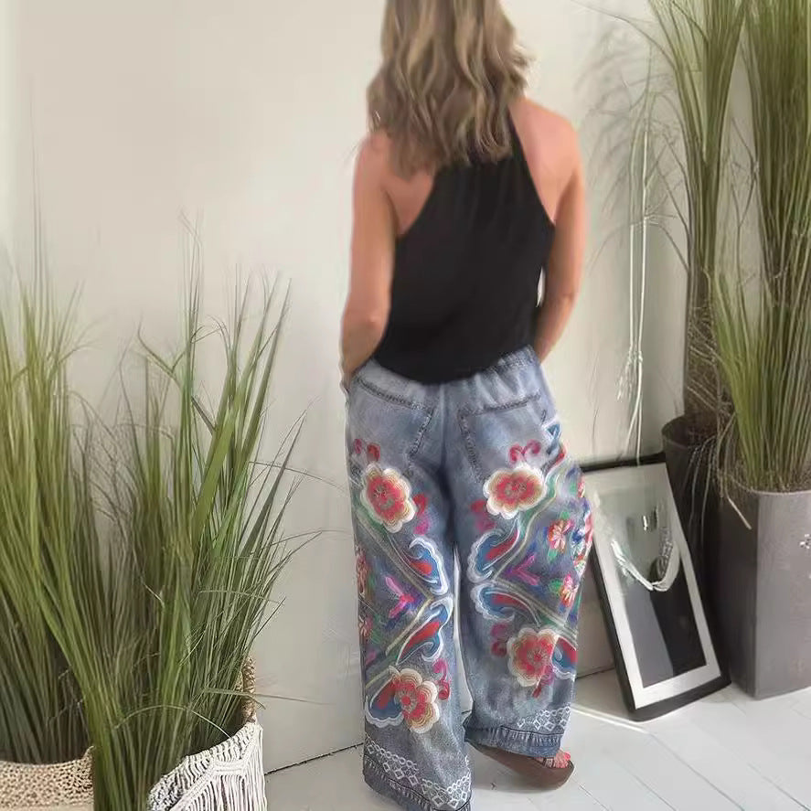 Serene Lace Up Loose Casual Pants