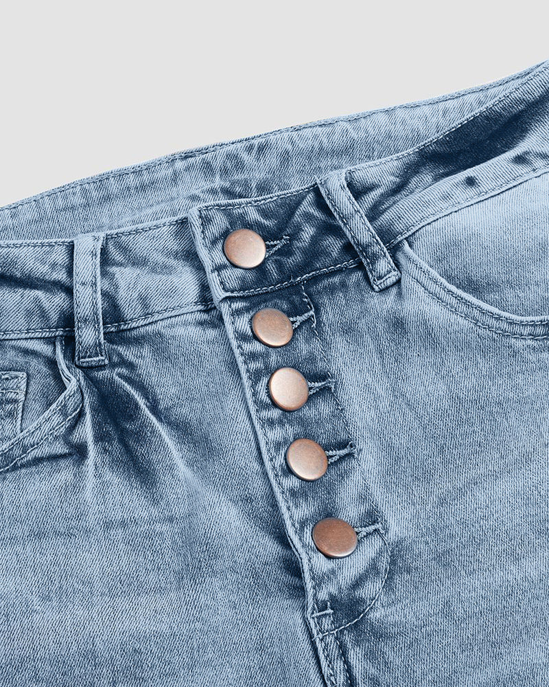 Kerry High Waist Button-Fly Jeans