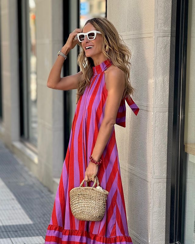 Anna Halter Printed Maxi Dress