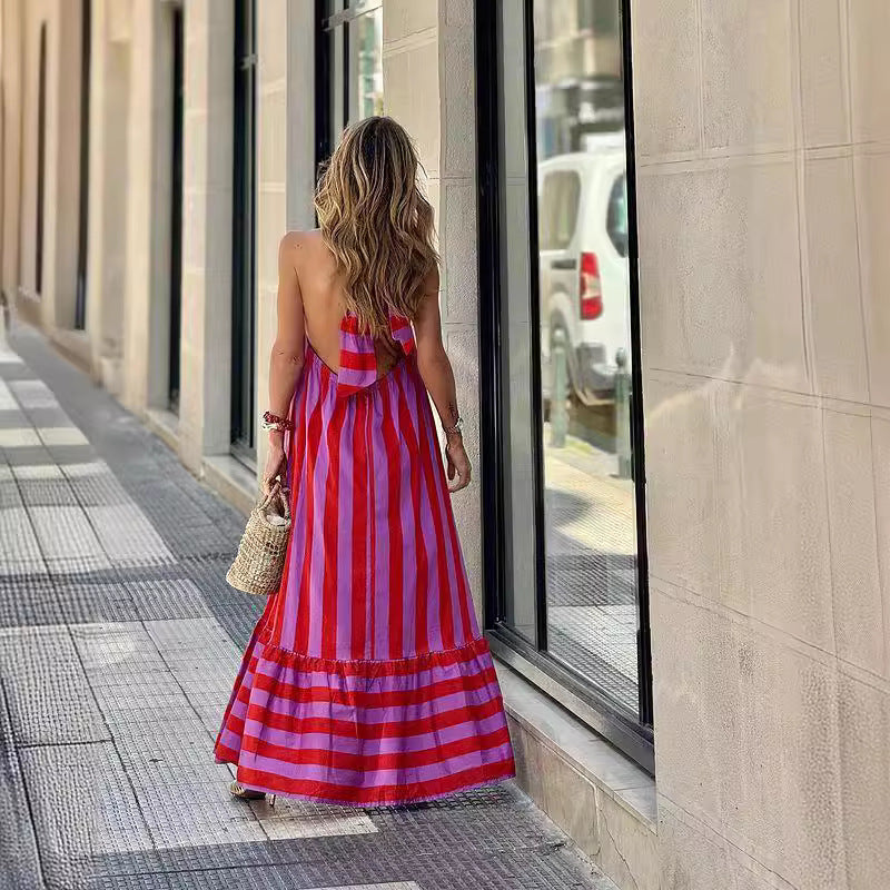Anna Halter Printed Maxi Dress