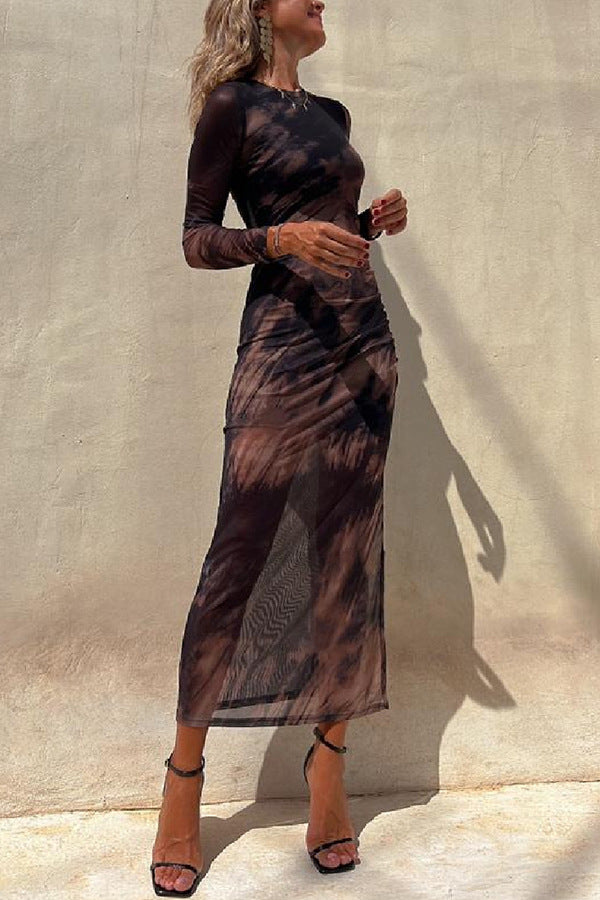 Jackie Mesh Print Dress