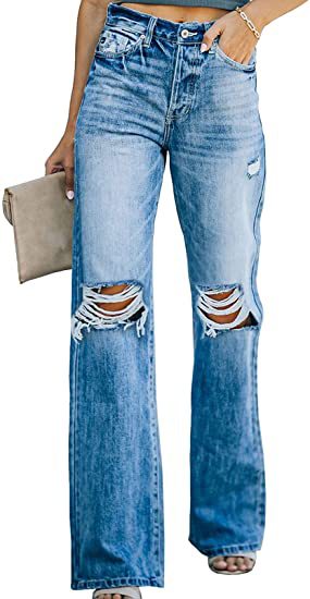 Anna High Waist Ripped Jeans