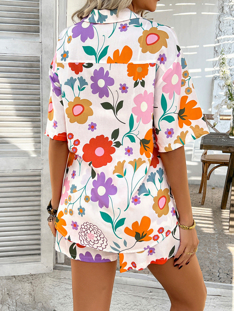 Carla Two-Piece Shorts and Blouse Set