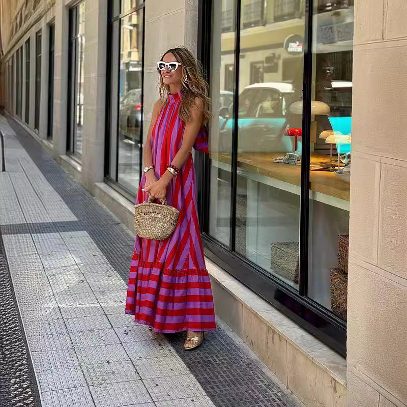 Anna Halter Printed Maxi Dress