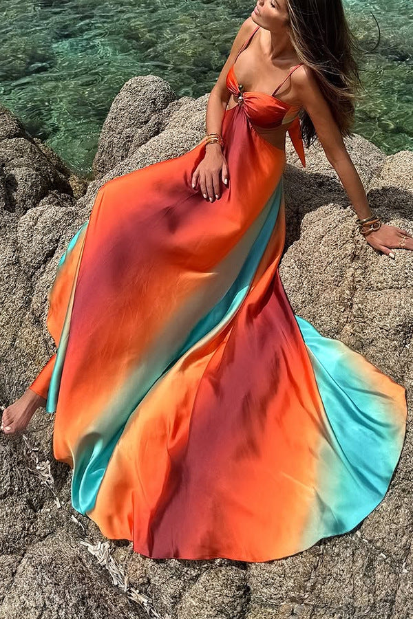 Alexa Gradient Color Beach Dress