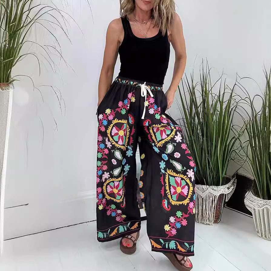 Serene Lace Up Loose Casual Pants