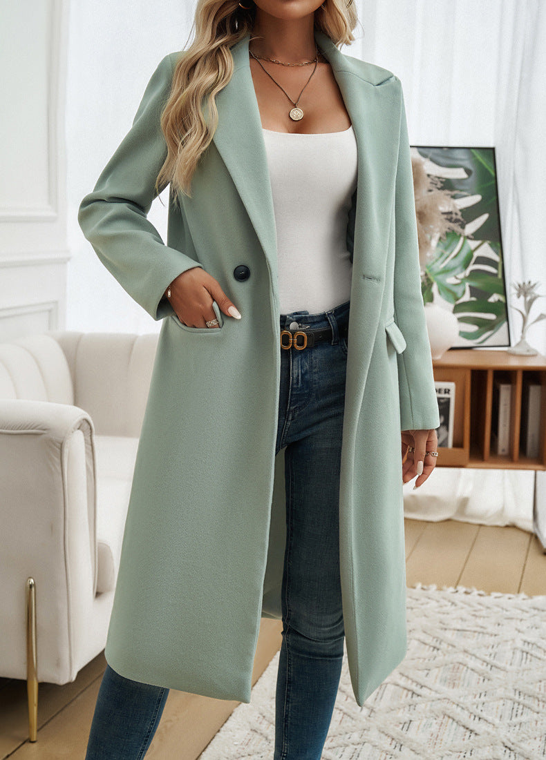 Monaco Collared Wool Blend Coat