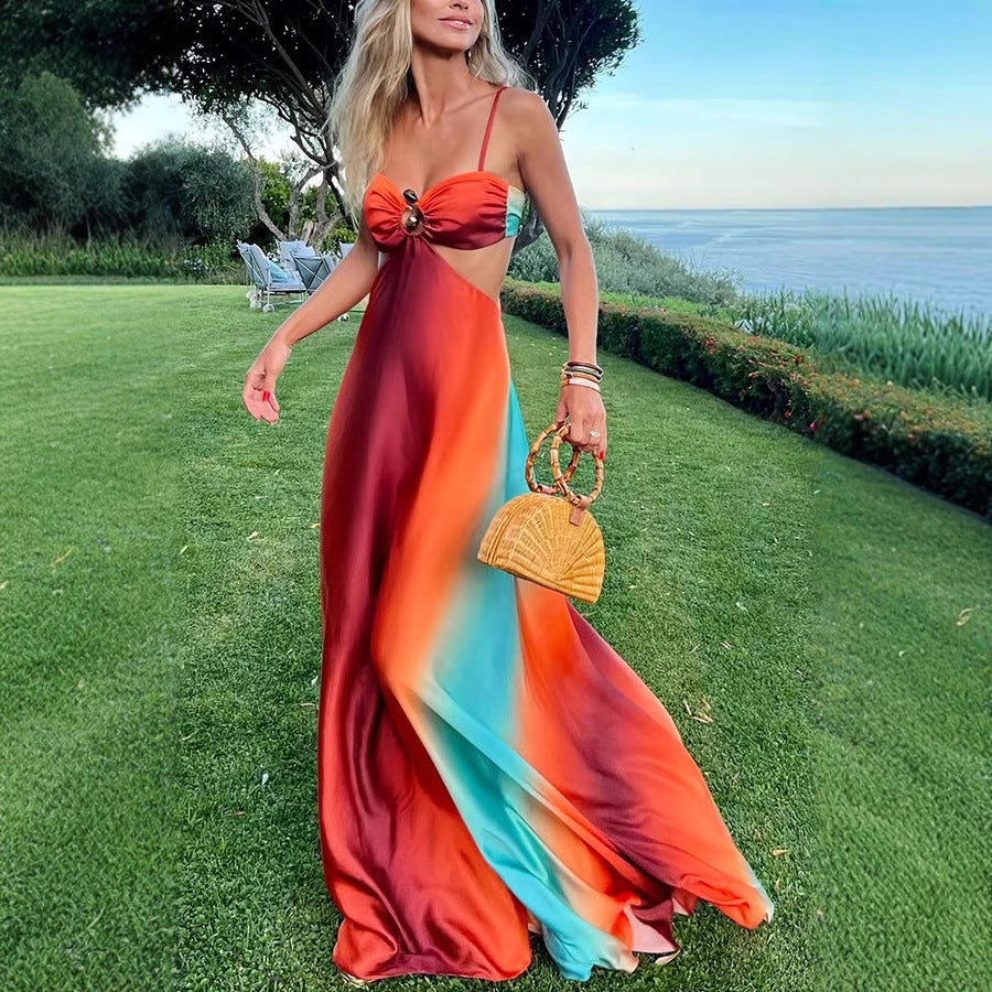 Alexa Gradient Color Beach Dress