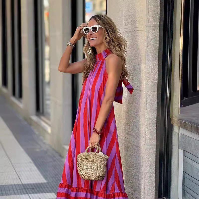 Anna Halter Printed Maxi Dress