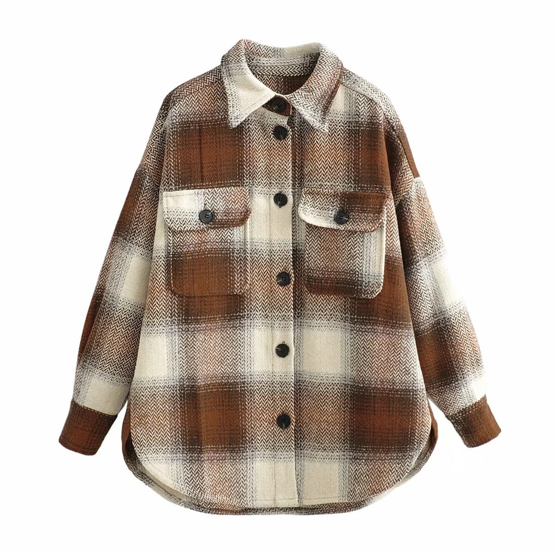 Althea Loose Plaid Coat