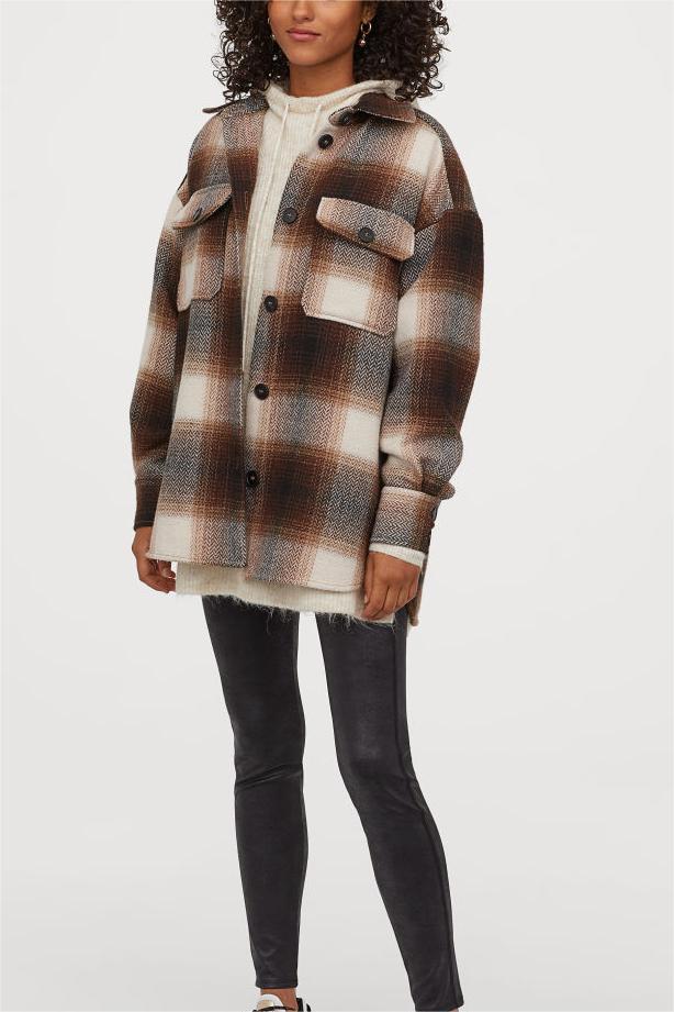 Althea Loose Plaid Coat