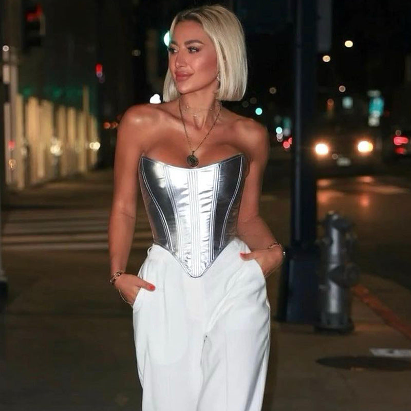 Amanda Metallic Top Vest