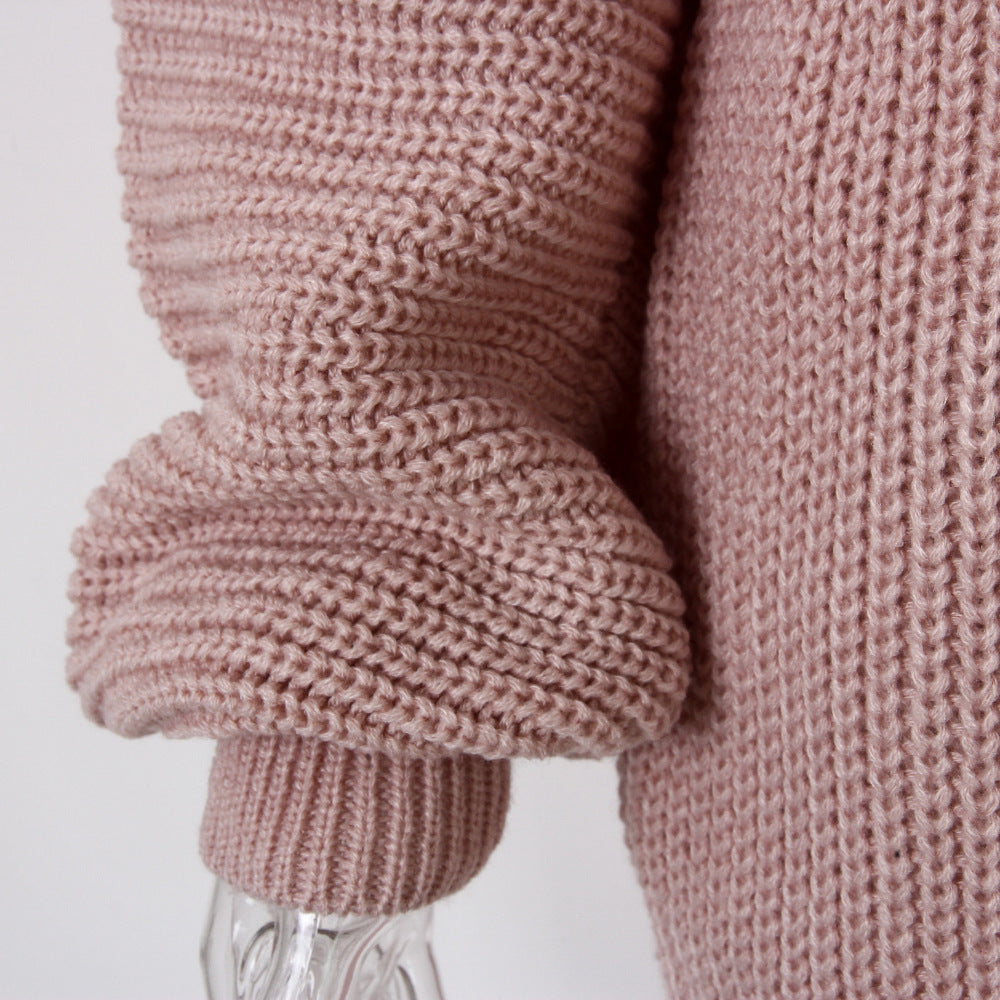 Stevie Long Sleeve off Shoulder Knitted Sweater Dress