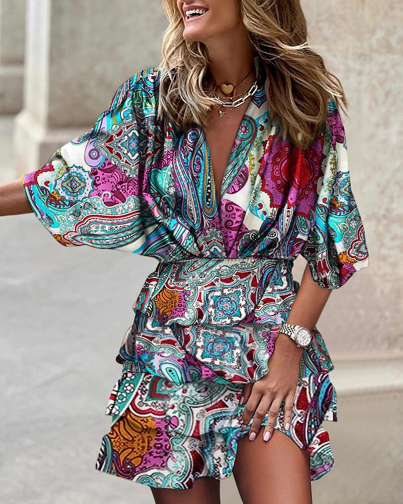 Lydia Colorful Pattern Dress