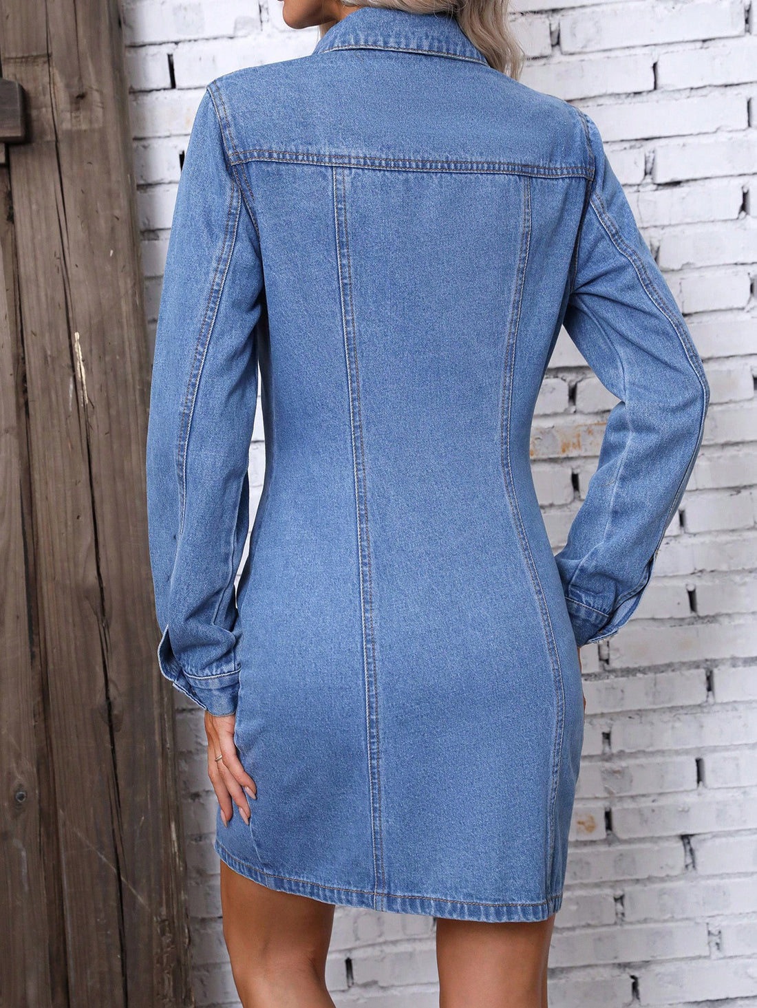 ELC Isabelle Long Sleeve Denim Dress