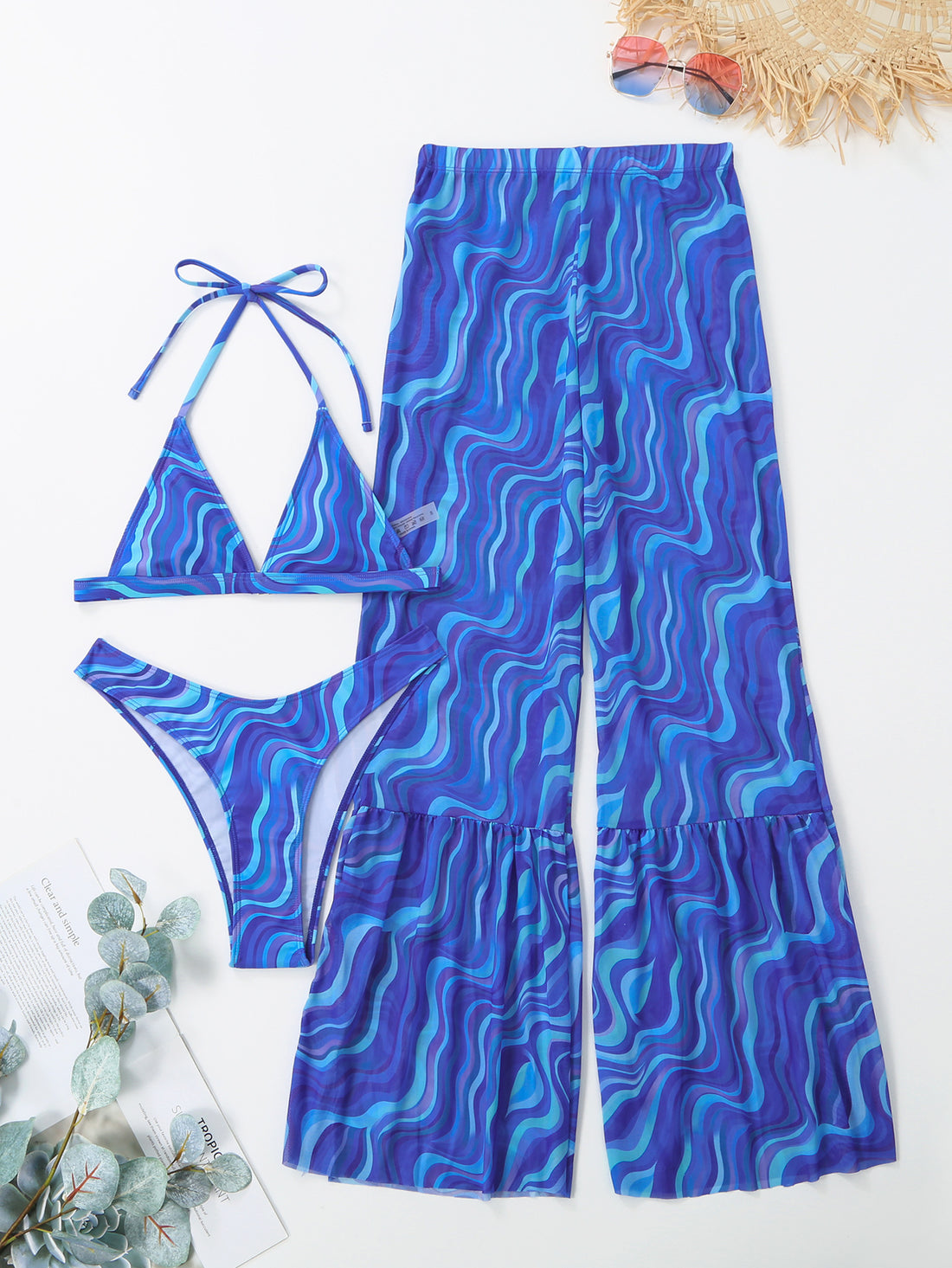 Alania Bikini 3 Piece Swimsuit W/Pants