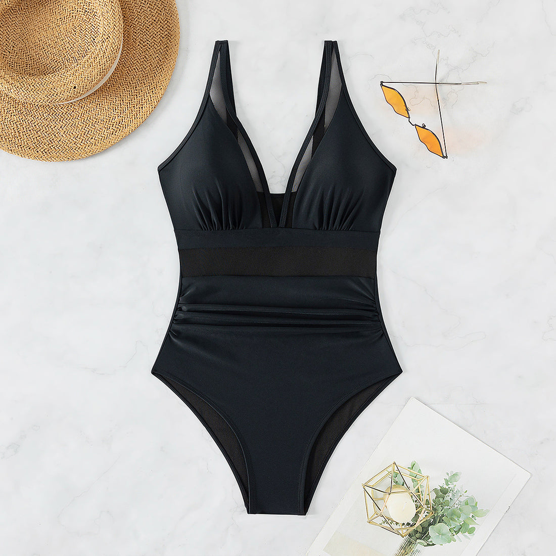 Simone Mesh One-Piece Swimwear