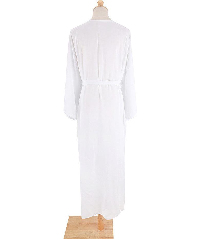 Sonya Long Sleeve Beach Cover Up with Belt