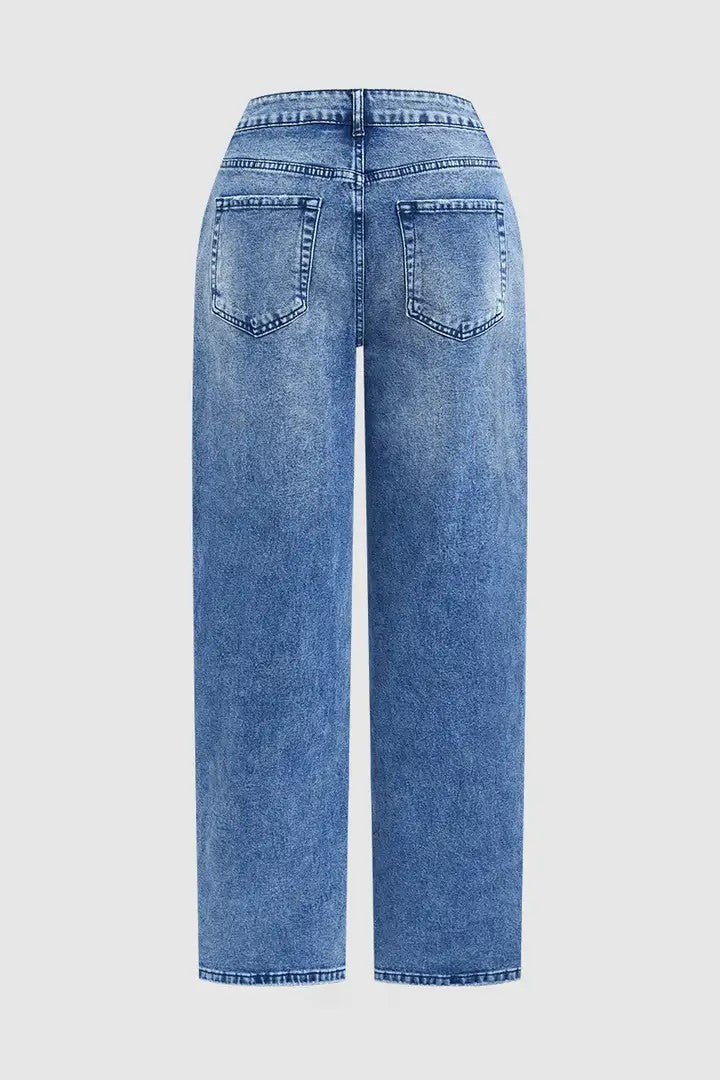 Ella Wide Leg Straight Jeans