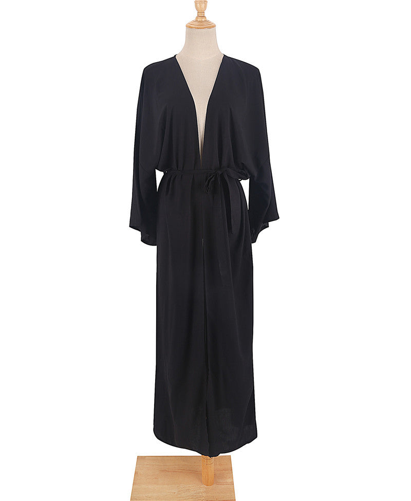 Sonya Long Sleeve Beach Cover Up with Belt