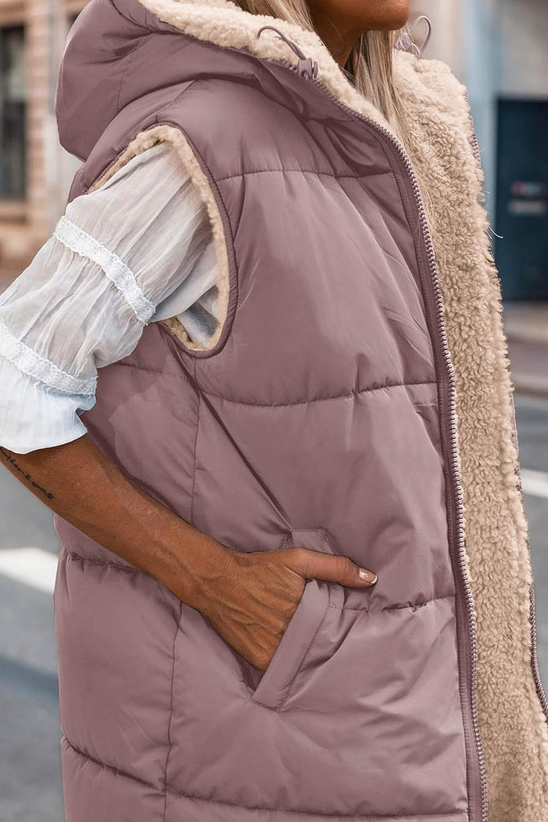 Farrah Puffy Mid Length Hooded Coat