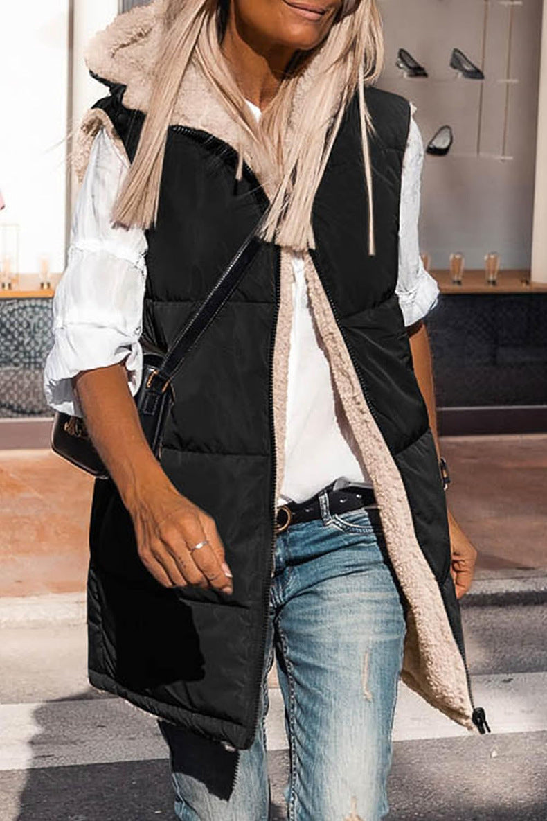 Farrah Puffy Mid Length Hooded Coat