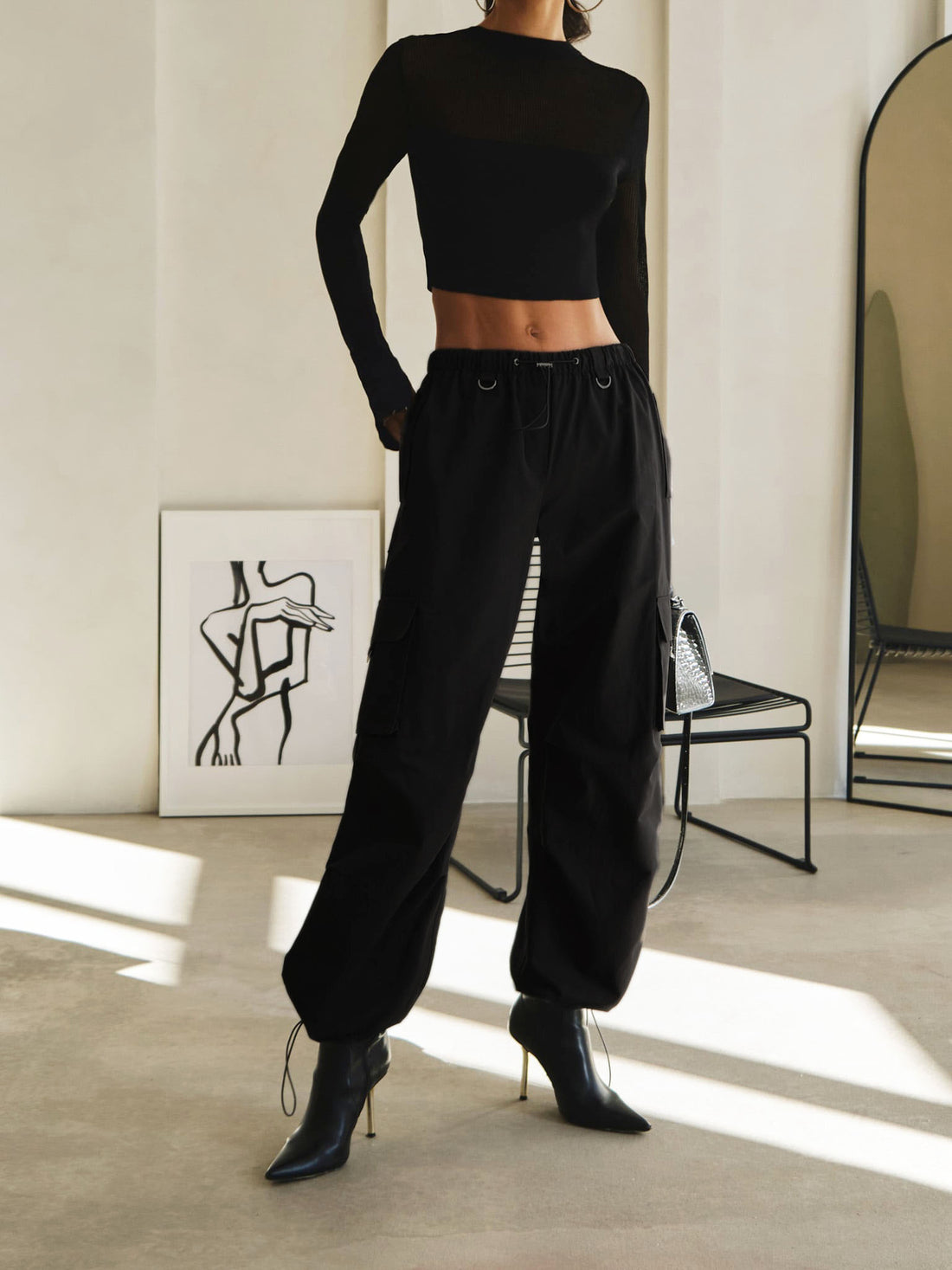 ELC Jolana Loose Cargo Drawstring Pant