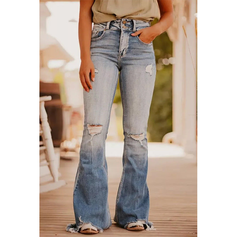 Stella Flared Washed-Out Jeans