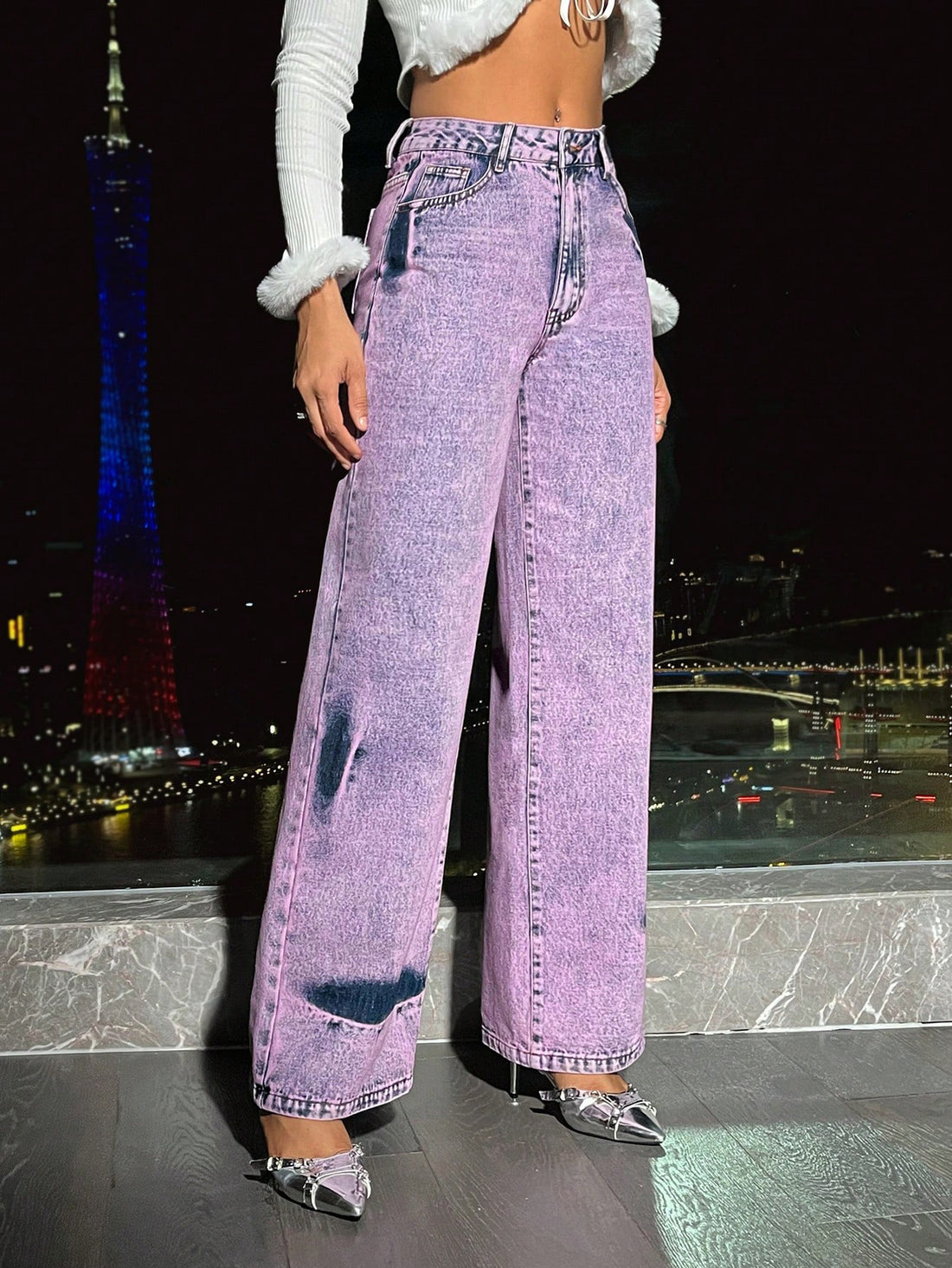 Liza High Waist Wide Leg Denim Pant