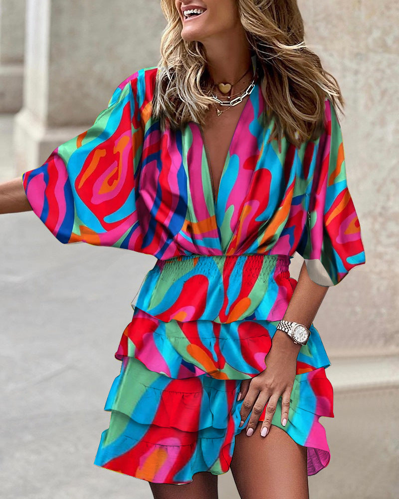 Lydia Colorful Pattern Dress