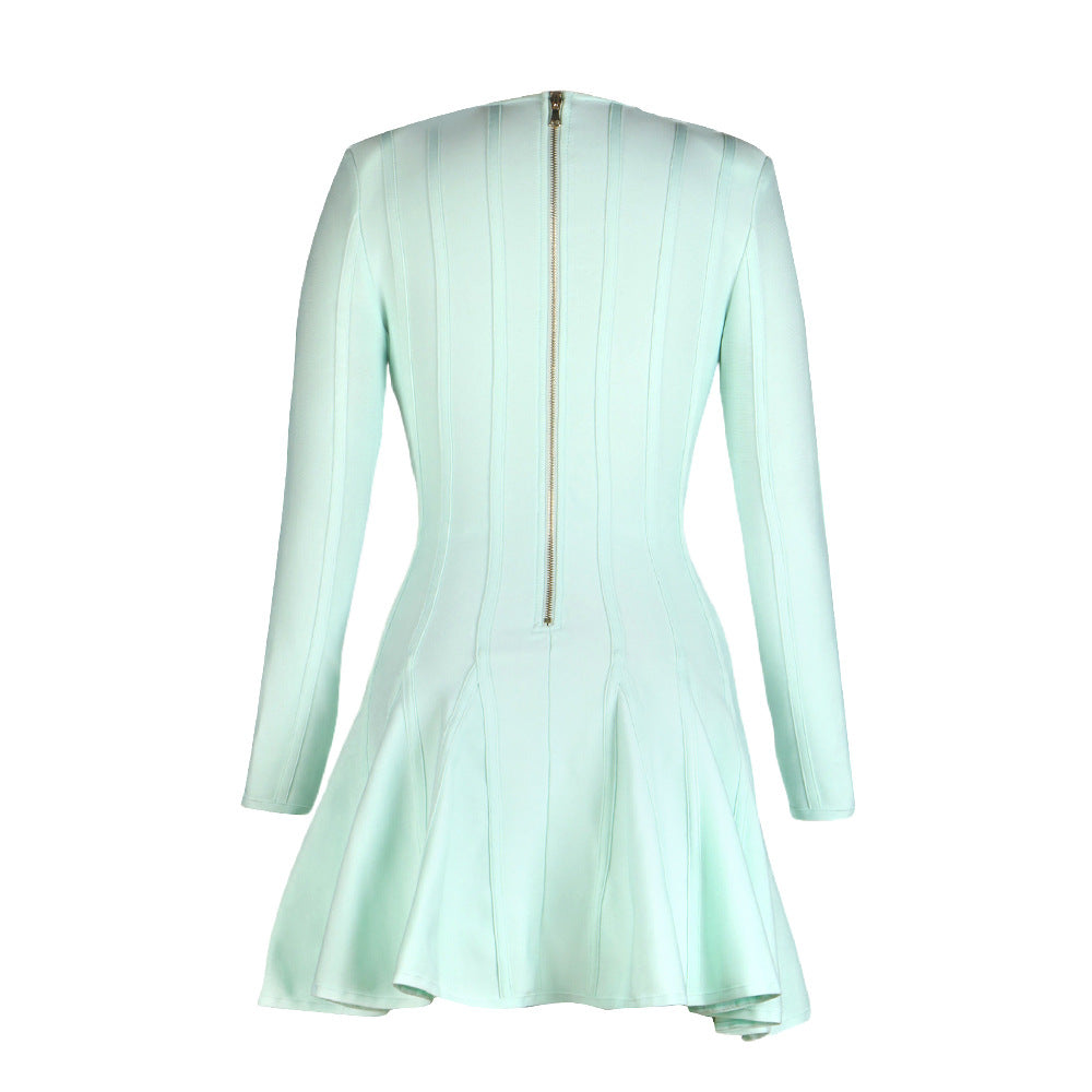 Jillian LX Green Long-Sleeved Dress