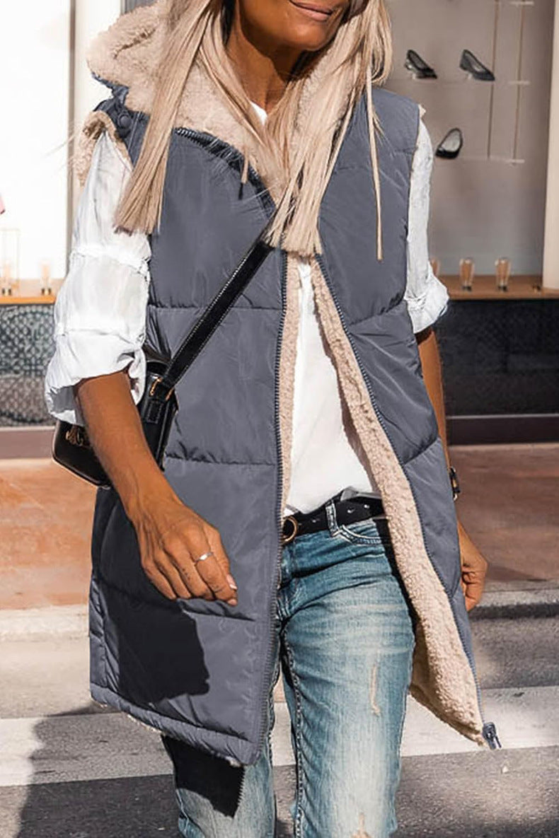 Farrah Puffy Mid Length Hooded Coat