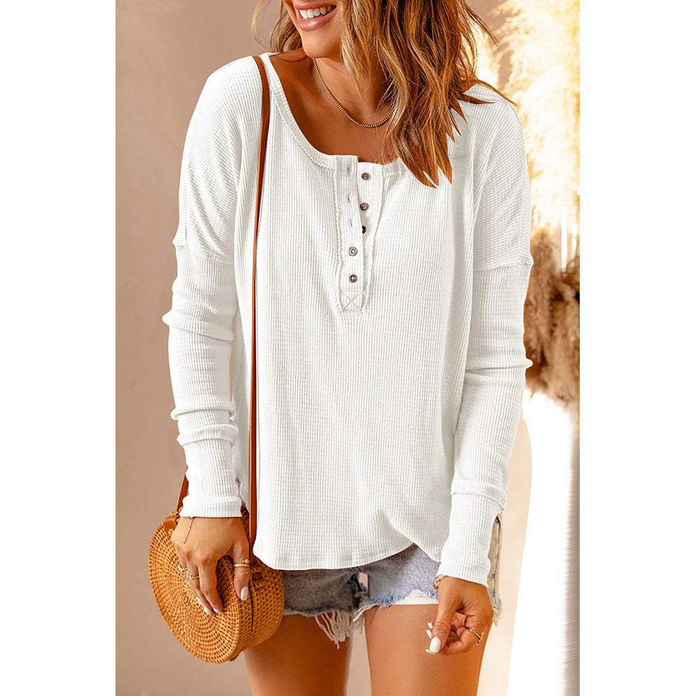 Jackie Button Up Long Sleeve Top