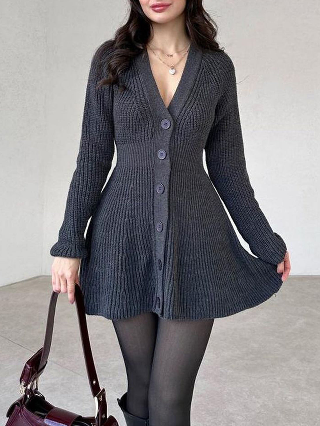 ELC Simone Long Sleeve Sweater Dress