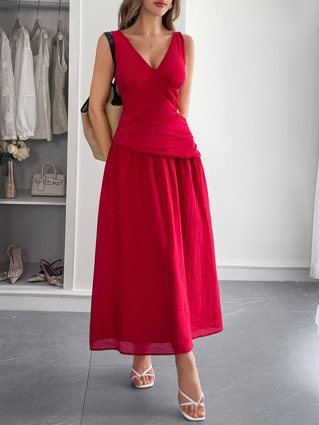 Aria Casual Maxi Dress M / Blue
