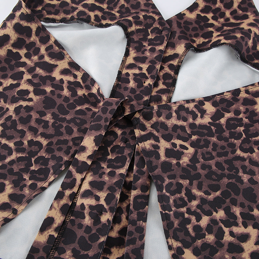 Sonny Leopard Print Halter Sleeveless Top