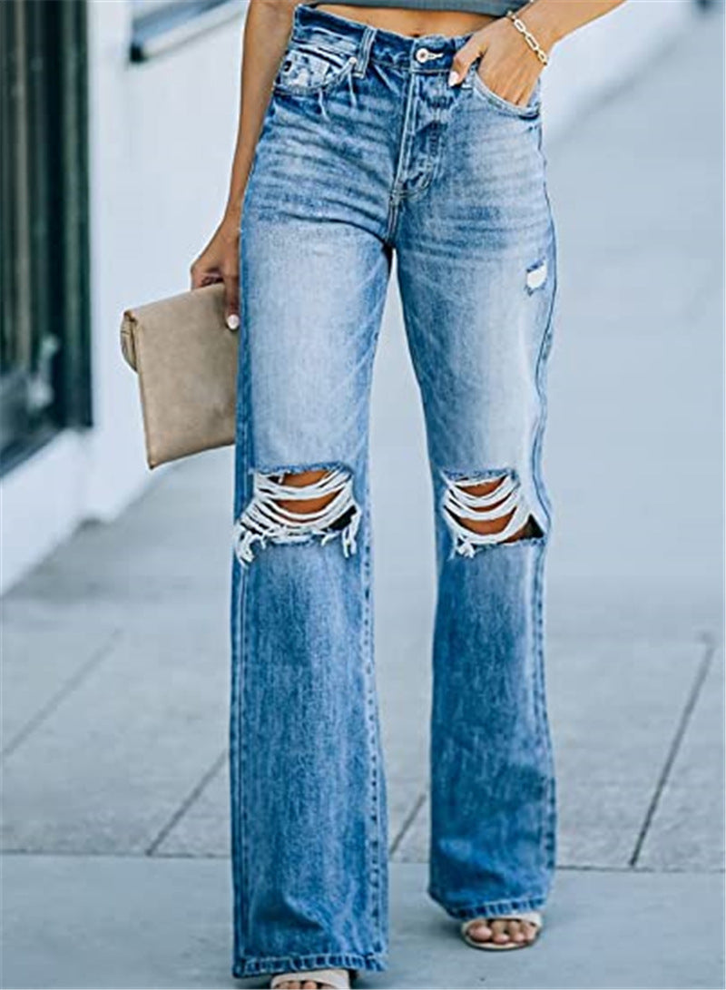 Anna High Waist Ripped Jeans