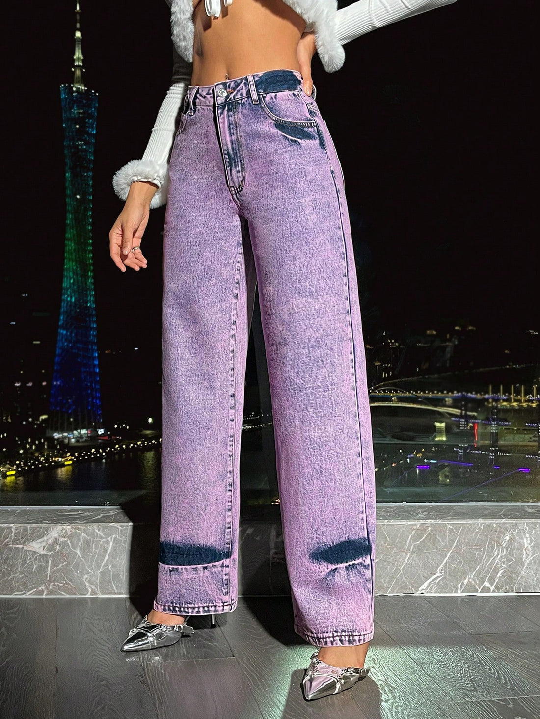 Liza High Waist Wide Leg Denim Pant