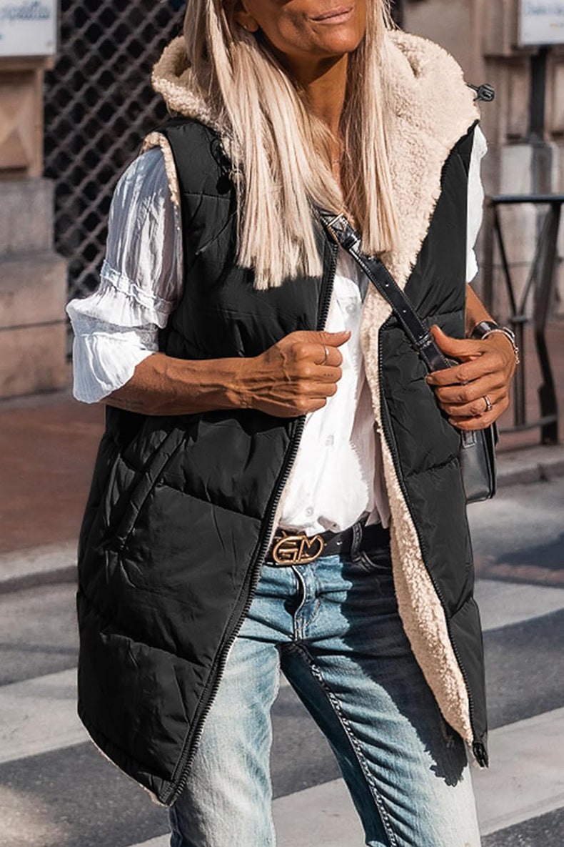 Farrah Puffy Mid Length Hooded Coat