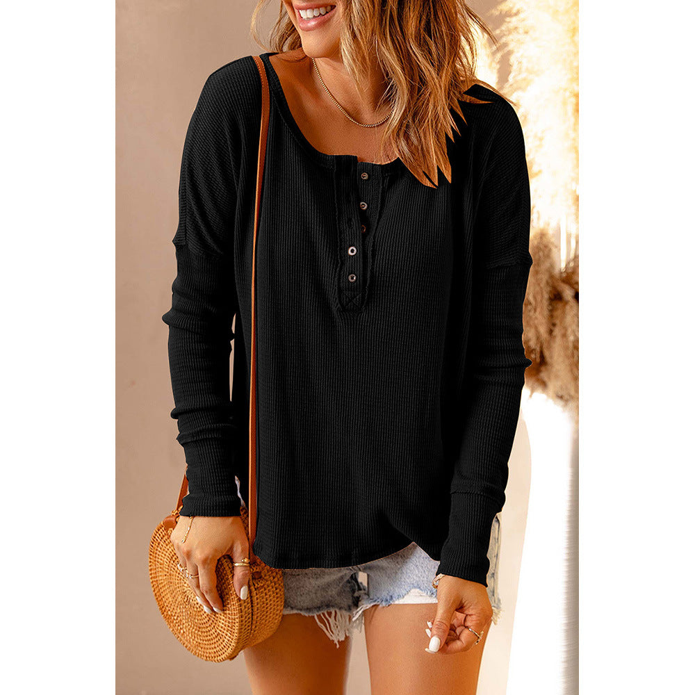 Jackie Button Up Long Sleeve Top