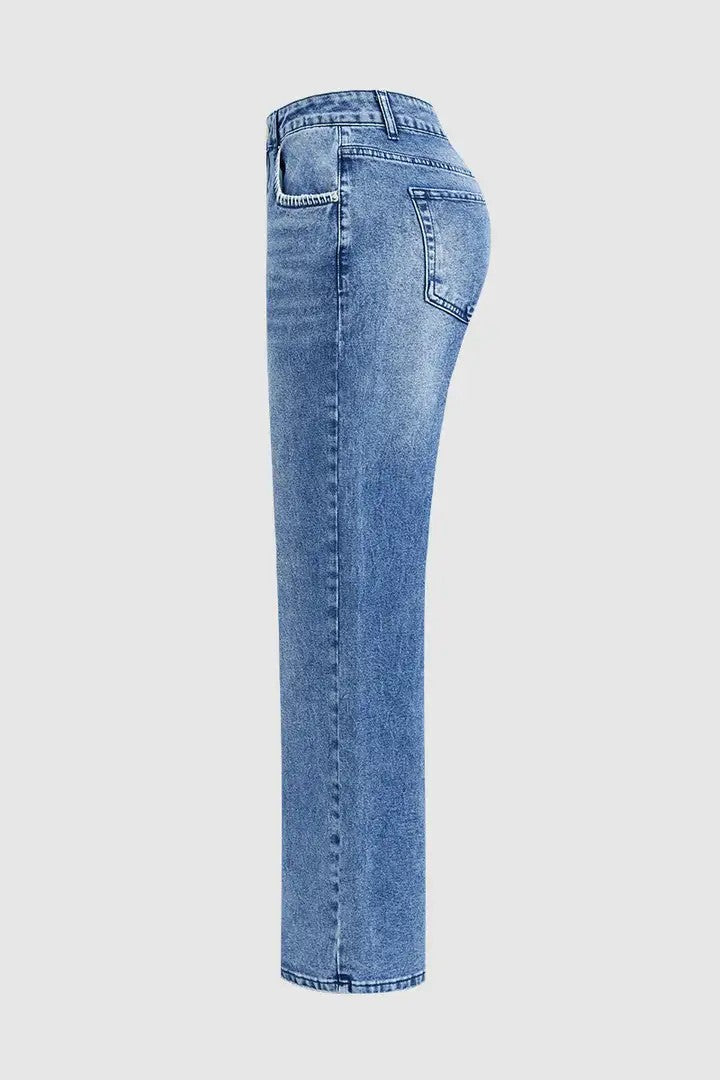 Ella Wide Leg Straight Jeans