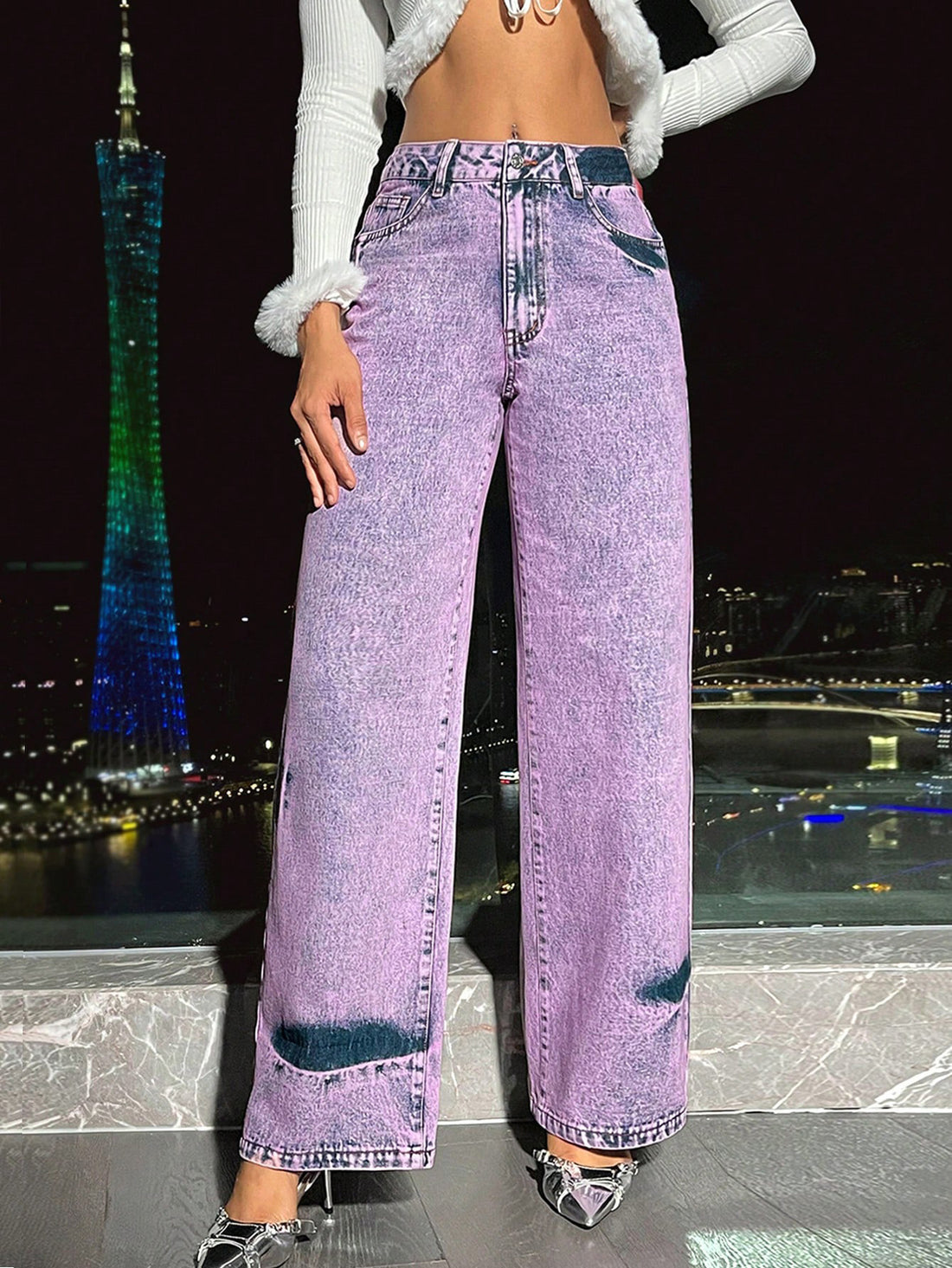 Liza High Waist Wide Leg Denim Pant