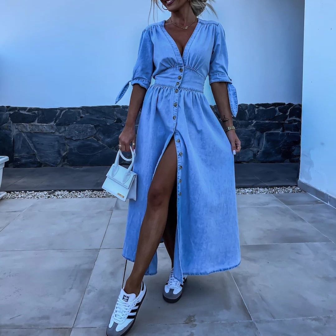 Carrie Button Down Denim Dress